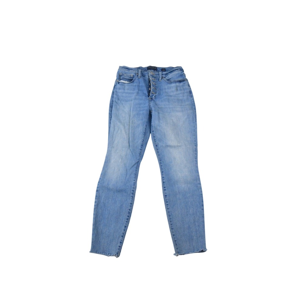 Lucky Brand Bridgette High Rise Skinny Ankle Jeans 6 (25x26) Blue Button Fly